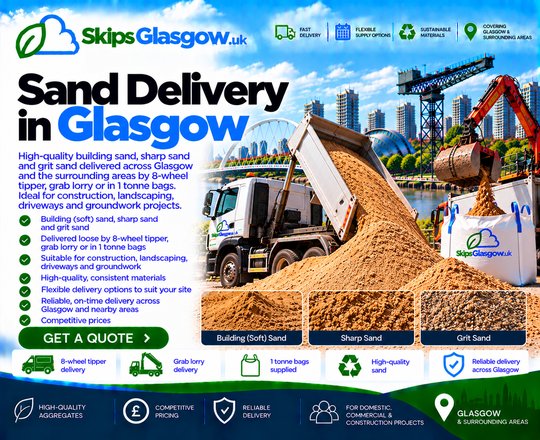 Sand Delivery in Skip Hire Glasgow