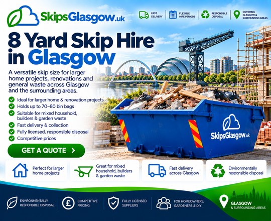 8-Yard Skip Hire in Skip Hire Glasgow